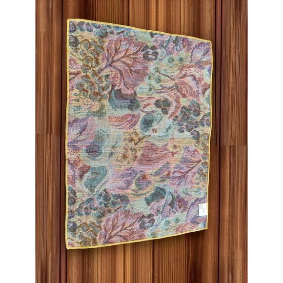 Set of 6 Fabric Tapestry Placemats Fruit Grapes, Cherry , Apple , Pear 18.5x13 - Picture 2 of 8